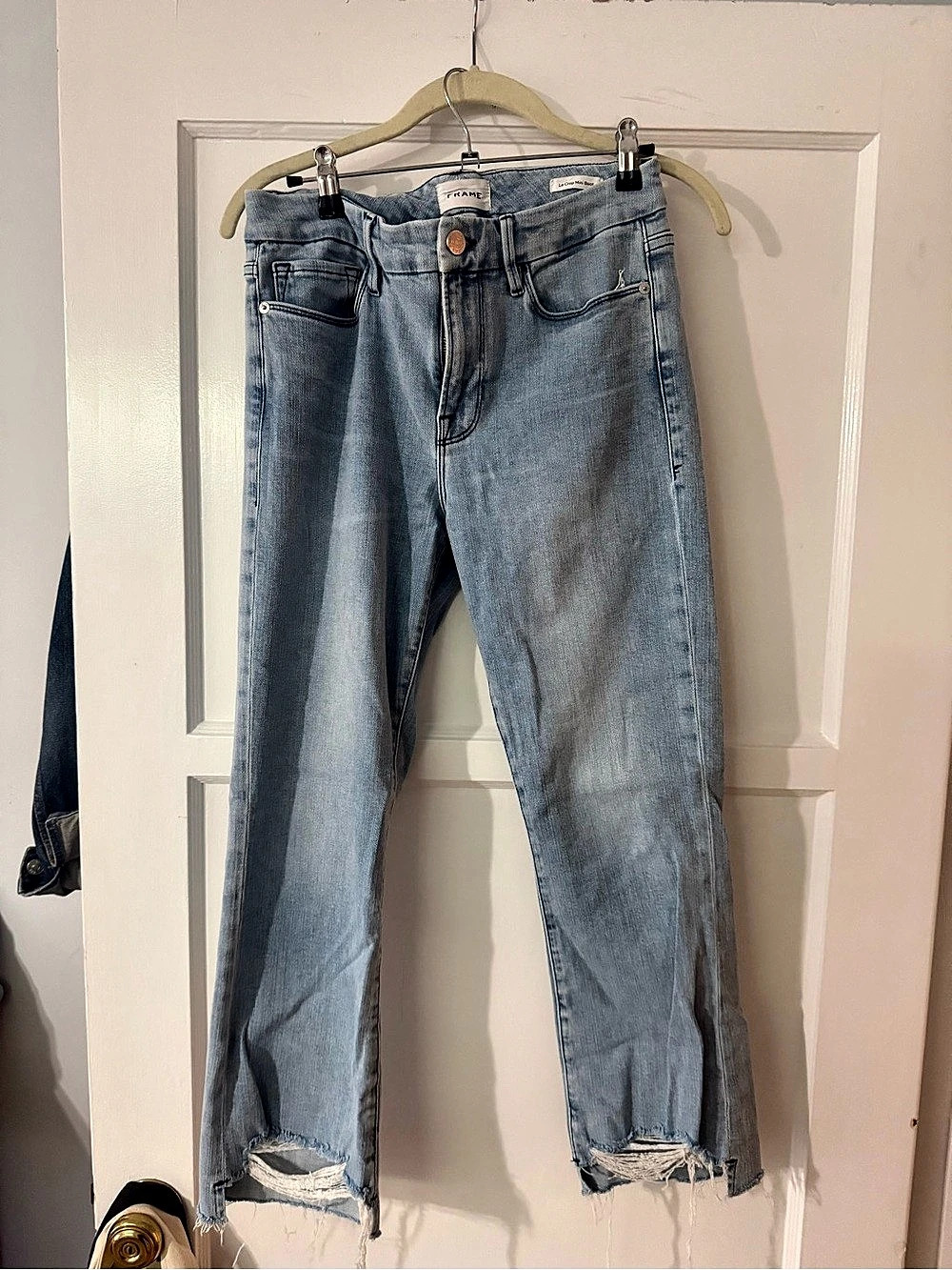 FRAME Le Crop Mini Boot Cropped Bootcut Jeans Blue Waist 29